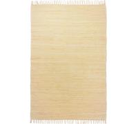 THEKO Alfombra reversible de algodón tejida a mano - natural - 120x180 cm