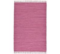 THEKO Alfombra reversible de algodón tejida a mano - púrpura - 120x180 cm