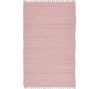 THEKO Alfombra reversible de algodón tejida a mano - rosa - 120x180 cm