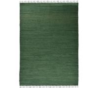 THEKO Alfombra reversible de algodón tejida a mano - verde - 120x180 cm