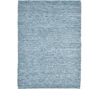 THEKO Alfombra tejida a mano en lana virgen - azul 190x250 cm