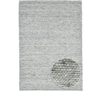 THEKO Alfombra tejida a mano en lana virgen - gris natural 70x140 cm
