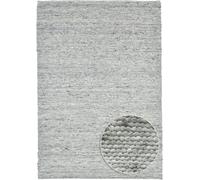 THEKO Alfombra tejida a mano en lana virgen - gris natural 90x160 cm