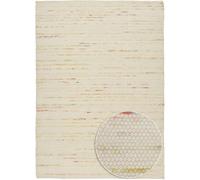 THEKO Alfombra tejida a mano en lana virgen - pastel 70x140 cm