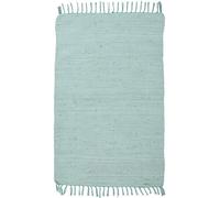 Theko Dhurry - Alfombra de algodón 100%, Tejido Plano, Tejido a Mano, Color Menta, 70 x 140 cm