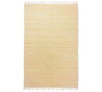 THEKO Alfombra reversible de algodón tejida a mano - natural - 160x230 cm