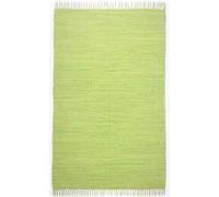 Theko Happy Cotton Alfombra 100% algodón, Color Verde, Rectangular, 70 x 140 cm