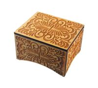 TheLaser'sEdge Personalizable Floral Windup Music Box Laser Engraved Wood (Personalized La Vie En Rose)