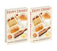 THELIRUINA Libros decorativos con temática alimentaria, libros falsos para cafetería, hotel, sala de estudio, moderno, minimalista