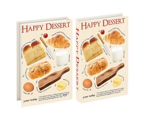 THELIRUINA Libros decorativos con temática alimentaria, libros falsos para cafetería, hotel, sala de estudio, moderno, minimalista