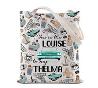 Thelma And Louise - Bolsa de viaje por carretera, regalo para hermana con texto en inglés "You're The Louise To My Thelma", bolsa de compras reutilizable, Louise to Thelma Tote, 35*40cm