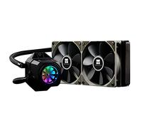 Themalright Turbo Right 240C - Refrigeración por agua compacta para CPU Intel y AMD (240 mm, 2 ventiladores PWM de 120 mm (600-1800 rpm, 19-25 dB(A), 43,77-131,3 m³/h, iluminación RGB (AURA y M)