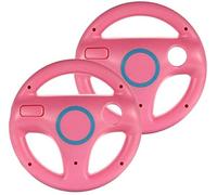 TheMax Pnk - Juego de 2 soportes para volante de volante para mando de juegos Wii de Mario Kart