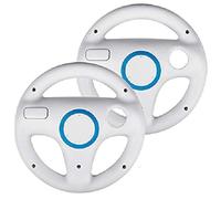 TheMax Soporte de volante para mando de Wii, color blanco (paquete de 2)