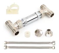 TheMiLiO Válvula de sensor de bomba de recirculación de latón con acabado cromado - Repuesto para vatios premier 500800, 500805 y grundfos up Comfort Hot Water Systems - Sustituye a las piezas 595926