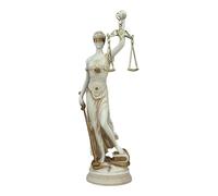 Themis - Estatua de pátina gris de la diosa griega romana de la justicia, 26 cm