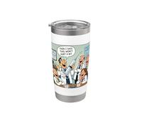 Then I Said, This Won't Hurt a Bit - Doctor Nurse Cartoon Vaso térmico de acero inoxidable de doble pared
