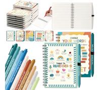 Thenshop 40 piezas de regalos de concienciación sobre la salud mental a granel, 20 cuadernos de cuidado personal, 20 bolígrafos de afirmación positiva para mujeres, personal de oficina, enfermeras
