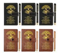 Thenshop Christian Gifts - Diario de oración de cuero a granel para pastor, hombre de Dios, día de los abuelos, cuaderno religioso con versículos bíblicos para hombres y mujeres, iglesia de escuela