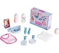 Theo Klein 1732 Baby Coralie Doll Dining and Care Set , 11-Piece Set , In ottle, Cutlery, Bib, Nappy, Mirror and much more , Toy for Children from 3 Years
