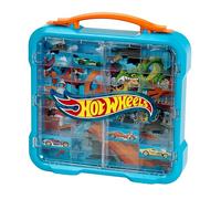 Theo Klein 2411 Hot Wheels Maletín de Colección, Increíble Almacenamiento con luz, Montaje en Pared y Espacio para 36 Coches, Juguete para niños a Partir de 3 años