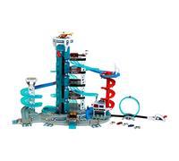 Theo Klein 2852 Bosch Car Service - Mega Universo, Parking con luz, Sonido, Ascensor, looping, Salida de Cambio de Carril, con Coches, para niños Desde 3 años