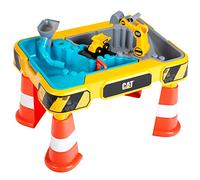 Theo Klein 3237 CAT Sand and Water Play Table I with Digger Arm , Dumper Truck , 2 Pipes , Stoppers and Removable Basins I Toy for Children Aged 18 months and up