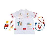 Theo Klein 4312 Bata de médico, Bata de médico de talla única, incluye tensiómetro, estetoscopio, jeringuilla y mucho más, Largo aproximado: 55 cm, Juguete para niños de 3 a 6 años aproximadamente