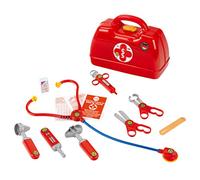 Theo Klein 4457 Maletín de médico, Con estetoscopio, termómetro, jeringuilla y mucho más, robusto con práctica asa de transporte, Medidas 24 cm x 11 cm x 19 cm, Juguete para niños a partir de 3 años