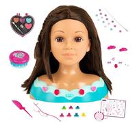 Theo Klein 5201 Busto de Maquillaje y peluquería MIA | Incluye corazón con cosméticos y Accesorios para el Pelo | Pelo Lavable y peinable | Juguetes para niños a Partir de 3 años