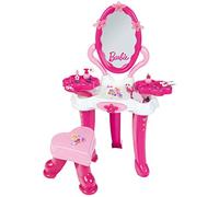 Theo Klein 5769 Tocador de belleza Barbie | Encantador tocador con espejo, estante giratorio, taburete y muchos accesorios I Juguetes para niños a partir de 3 años