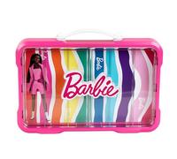 Theo Klein 5808 Barbie Vitrina, Espacio para 6 Barbies, Logotipo Barbie Brillante, con práctica asa de Transporte, Juguete para niños a Partir de 3 años