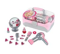 Theo Klein 5862 Braun Hairdresser's Case I with Battery-Powered hairdryer I Lots of hairdressing and styling Accessories I Toy for Children Aged 3 Years and up