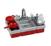Theo Klein 7110 Bosch Minicocina Infantil I Fregadero con función de Bomba de Agua I Placa de cocción con luz y Sonido I Incl. Utensilios para cocinar y Comer I Juguete para niños a Partir de 3 años