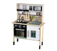 Theo Klein 7186 7186 Cocina de Juguete Miele, Madera (MDF), Midi 2, Blanco I Cocina de Madera con módulo de luz y Sonido I Accesorios I Juguete para niños a Partir de 3 años