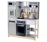 Theo Klein 7194 Miele Family Kitchen I Wood kitchen with Stove Including Light and Sound Function I Accessories to Play I Toys for Children Aged 3 and over