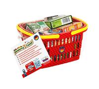 Theo Klein 7218 Cesta de la compra, Llena de productos alemanes para tienda, Juguete para niños desde 2 años