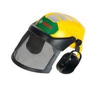 Theo Klein 8199 8199 Bosch Casco de Leñador, Casco de Juguete Ajustable con Visor y Protectores auditivos, Producto con Licencia Oficial, Juguete para niños a Partir de 3 años