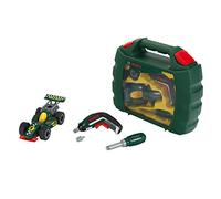 Theo Klein 8395 Bosch Grand Prix Tool Box Set with Ixolino Cordless Screwdriver I Racing car to assemble and disassemble I Toy for Children Aged 3 Years and up
