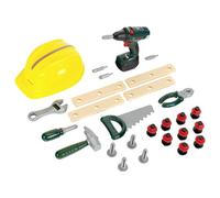 Theo Klein 8417 Bosch craftsman set I Cordless Screwdriver with light & sound I with Tools and Construction Worker Helmet I Toys for Children Aged 3 and over