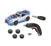 Theo Klein 8630 Set de tuneado, Coche Desmontable con Accesorios de tuneado, con Destornillador eléctrico a Pilas, Medidas del Embalaje 30 cm x 6.5 cm x 25 cm, Juguete para niños a Partir de 3 años