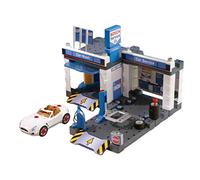 Theo Klein 8647 Estación de Servicio Car Service, con Tren de Lavado y Plataforma elevadora Regulable, Incluye Coche Desmontable, Medidas 41 cm x 39 cm x 29 cm, Juguete para niños a Partir de 3 años