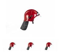 Theo Klein-8901 Firefighter Henry Casco De Bomberos, Rojo One Size, Juguete, Multicolor, (8901) (Paquete de 4)
