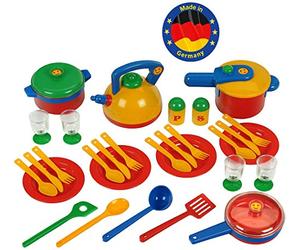 Theo Klein 9194 Emma's Kitchen Set of Pots and Pans I with Pressure Cooker , Cooking Utensils , Frying Pan and Lots more I Toy for Children Aged 2 Years and up