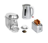 Theo Klein 9216 9216 Kit de Desayuno Bosch I Kit Adicional de Cocina Compuesto de tostadora, cafetera y hervidor eléctrico I Juguetes para niños a Partir de 3 años