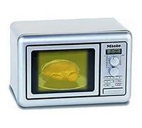 klein Theo 9492 Horno microondas Miele, con Base giratoria a Pilas, Reloj con Tres limitaciones de Tiempo y señal acústica, Medidas: 25 cm x 16 cm x 17,5 cm, Juguete para niños a Partir de 3 años