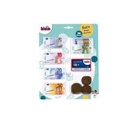 Theo Klein 9605 euro Play Money with Credit Card I 37 Notes and 11 Coins - from 1 Cent Coins to 500 Euro Notes I Toys for Children Aged 3 and over