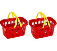 Theo Klein 9692 Cesta de la Compra, Cesta Robusta Hecha de plástico, Asa práctica y Apta para niños, Dimensiones: 26,5 cm x 17,5 cm x 14 cm, Juguetes para niños a Partir de 2 años (Paquete de 2)