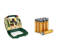 Theo Klein Bosch Maletín Ixolino II, Atornillador LED, 3+ años, & Pilas AAA Alcalinas Amazon Basics 12 Unidades, 10 años