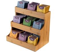 Theodore Organizador Vertical para Bolsas de Té de Bambú, Sostiene 180 Bolsas de Té, Caja de Té de Madera para Almacenamiento de Té para el Hogar, la Oficina o el Café